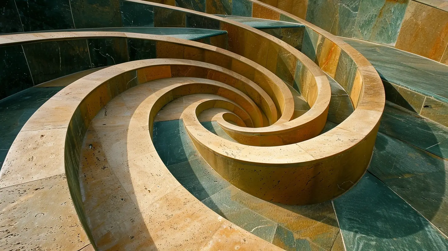 Systems In Motion — Abstract Geometric Architecture Symbolising Strategic Planning Alignment And Continuous Improvement